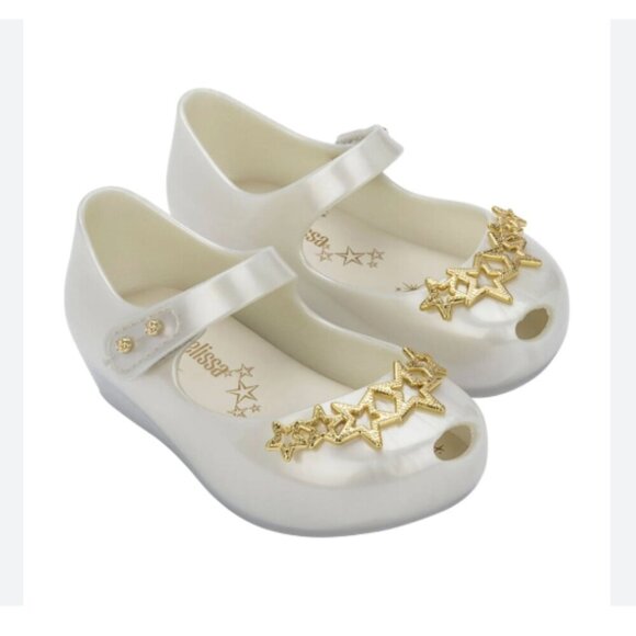 Mini Melissa Other - Mini Melissa Ultrigirl Stars BB Shoe White Girly Children's Ballet Flat Size 10